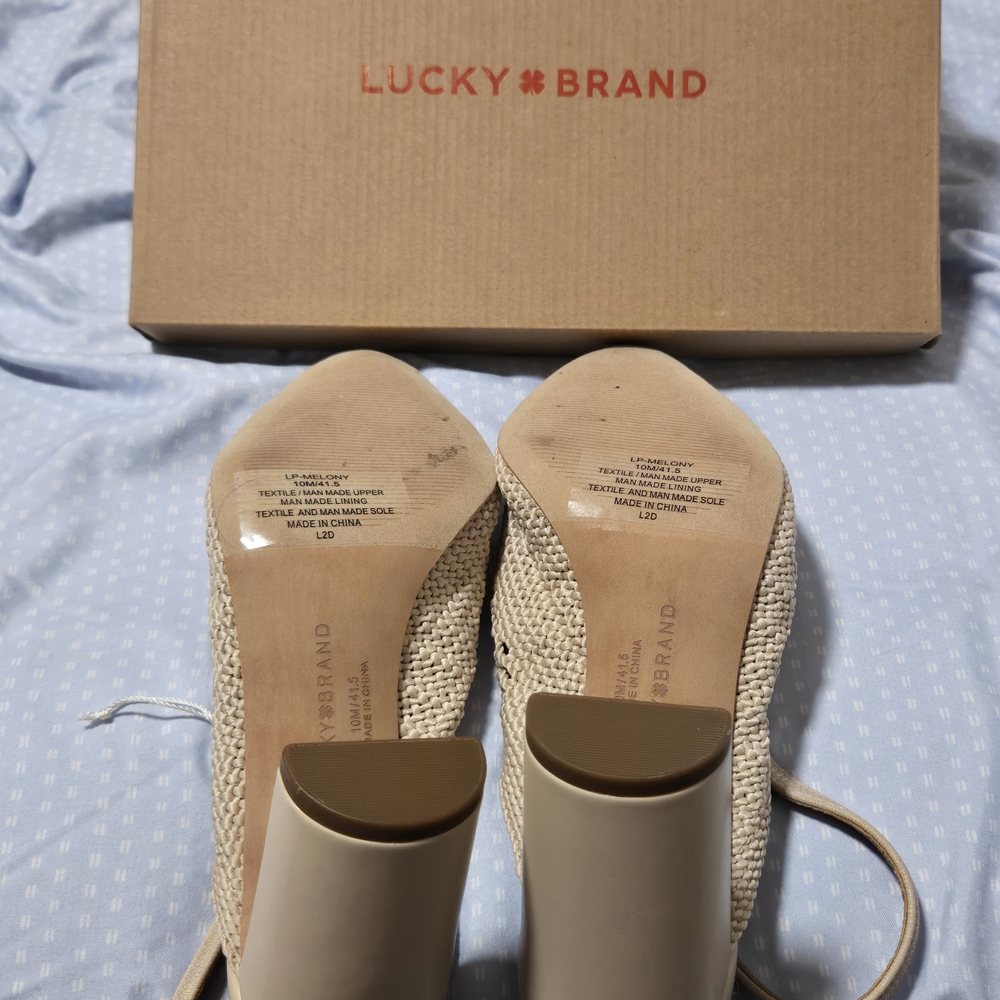 Lucky Brand Women's Tan Woven Heels - Picture 3 of 3
